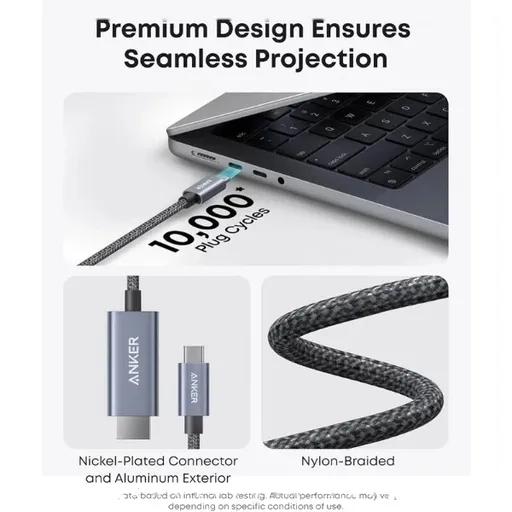 کابل تصویر 1.8 متری کنفی USB-C به HDMI انکر مدل A87E0H12-2