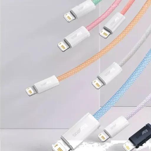 کابل شارژ 1 متری کنفی USB-A به لایتنینگ بیسوس مدل CALD000402-1