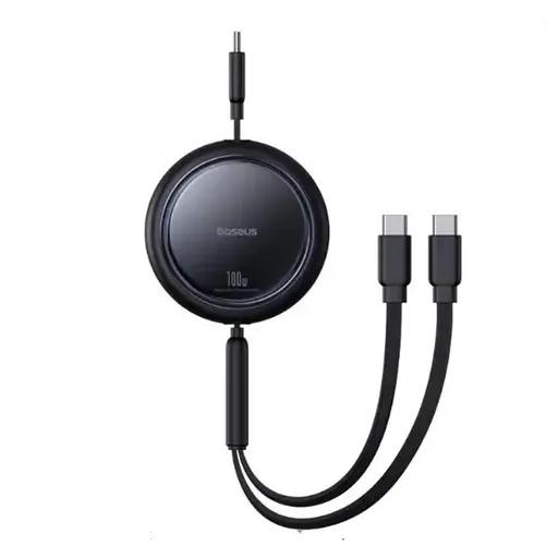 کابل شارژ جمع‌شونده 1 متری USB-C به USB-C بیسوس مدل CB000124-0