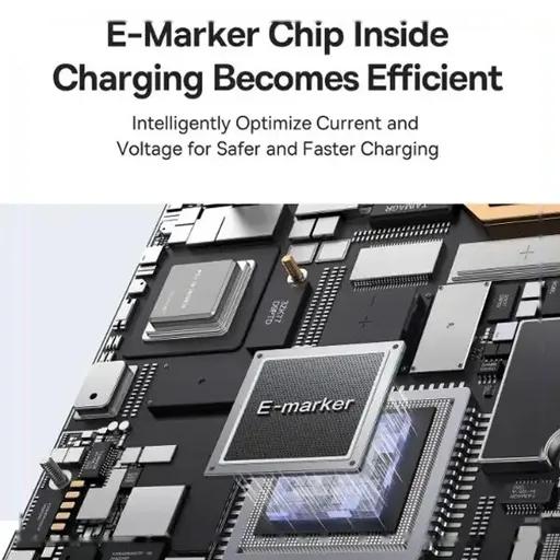 کابل شارژ جمع‌شونده 1 متری USB-C به USB-C بیسوس مدل CB000124-1