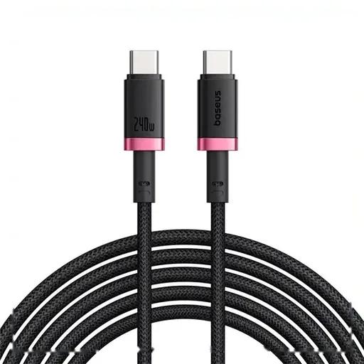 کابل شارژ 1 متری کنفی USB-C به USB-C بیسوس مدل CB000169-0