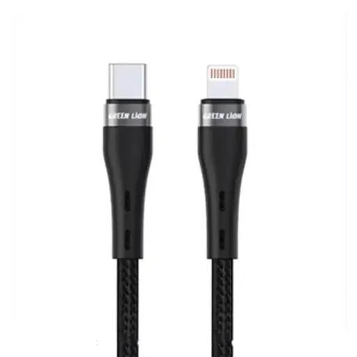 کابل شارژ 1 متری کنفی USB-C به لایتنینگ گرین لاین مدل GNBRUSCLG-0