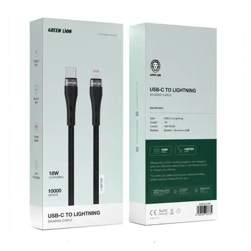 کابل شارژ 1 متری کنفی USB-C به لایتنینگ گرین لاین مدل GNBRUSCLG-1