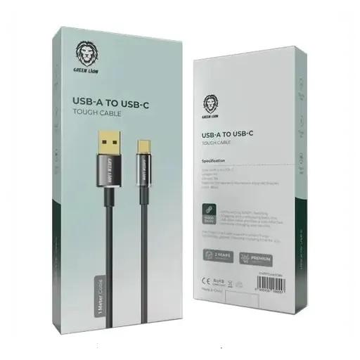 کابل شارژ 1 متری کنفی USB-A به USB-C گرین لاین مدل GNTPTGHATC-0
