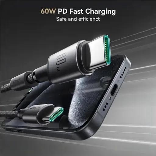 کابل شارژ 1.2 متری کنفی USB-C به USB-C جویروم مدل S-A50-1