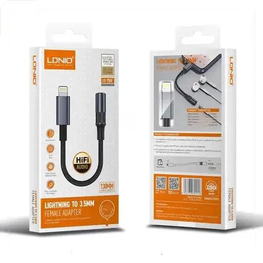 مبدل لایتنینگ به جک 3.5 میلی‌متری الدینیو مدل LS-Y80i-1