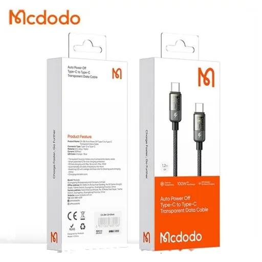 کابل شارژ 1.2 متری کنفی USB-C به USB-C مک دودو مدل CA-2840-1