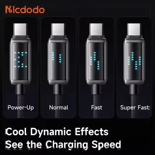 کابل شارژ 1.2 متری کنفی USB-C به USB-C مک دودو مدل CA-425-2