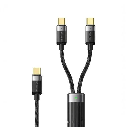 کابل شارژ چندسر 1.5 متری کنفی USB-C به دو USB-C مک دودو مدل CA-738-0