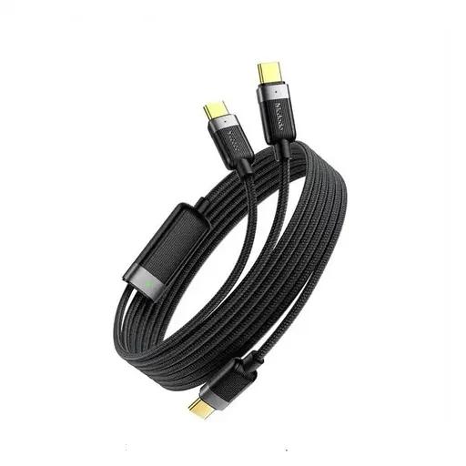 کابل شارژ چندسر 1.5 متری کنفی USB-C به دو USB-C مک دودو مدل CA-738-1