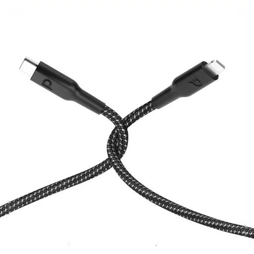 کابل شارژ 0.3 متری کنفی USB-C به لایتنینگ پاورولوژی مدل PCAB006-1