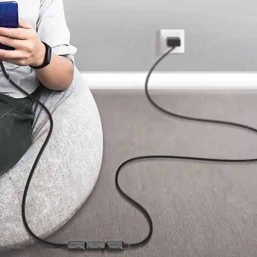 ست کابل شارژ 1 و 2 متری کنفی USB-C به USB-C پاورولوژی مدل PCAB37-1