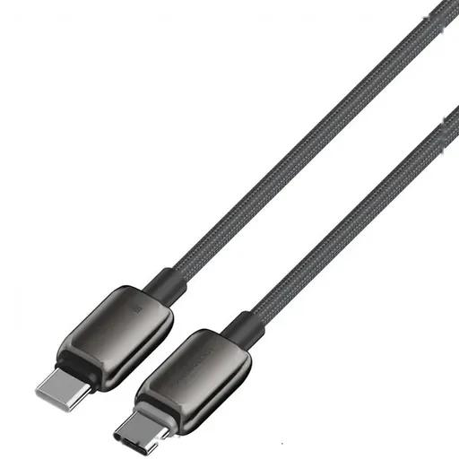 کابل شارژ 1 متری کنفی USB-C به USB-C پاورولوژی مدل PWDC60D-2