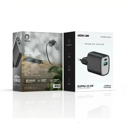 شارژر 22.5 وات گرین لاین مدل GNG225EUTC-1