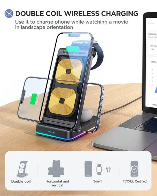 شارژر بی سیم 15 وات جوی روم مدل JR-WQN01-2