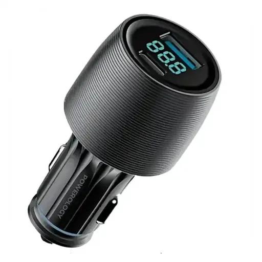 شارژر فندکی 83 وات پاورولوجی مدل PCCSR020C به همراه کابل USB-C-0