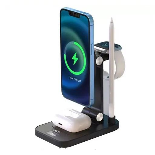 پایه نگهدارنده موبایل و شارژر بی‌سیم چندکاره 15 وات ایکس او مدل TK-23-0