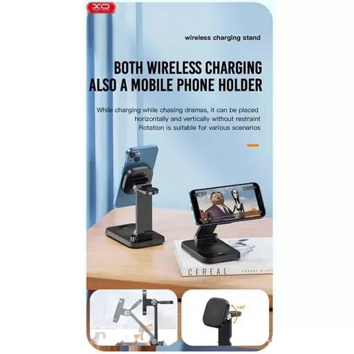 پایه نگهدارنده موبایل و شارژر بی‌سیم چندکاره 15 وات ایکس او مدل TK-23-1