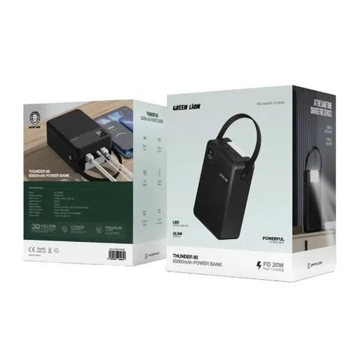 پاوربانک 30 وات گرین لاین مدل GNTHU80KPB ظرفیت 80000 میلی‌آمپر-2