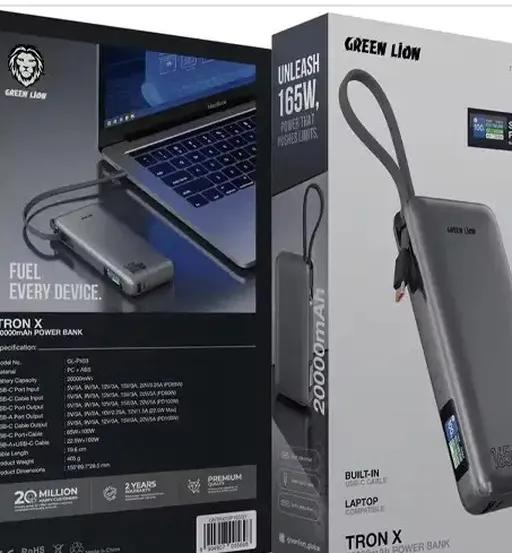 پاوربانک 165 وات گرین لاین مدل GNTRX20P165 ظرفیت 20000 میلی‌آمپر-2
