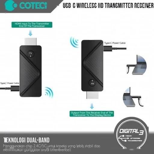کیت فرستنده و گیرنده تصویر بی‌سیم HDMI کوتتسی مدل OF-049-1