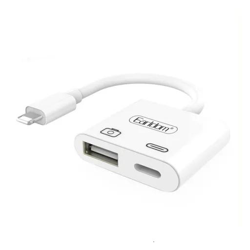 تبدیل لایتنینگ به USB و لایتنینگ ارلدام مدل OT43-0