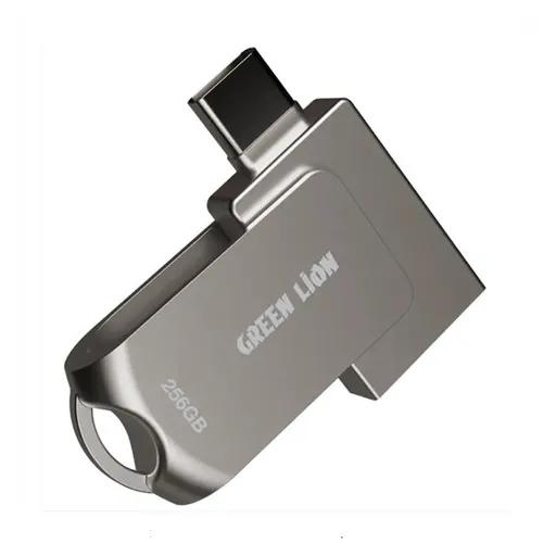 فلش OTG دوکاره 256 گیگابایت گرین لاین مدل GN2N1FL256-2