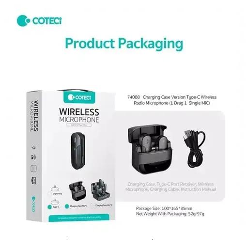 میکروفون یقه‌ای بی‌سیم USB-C کوتتسی مدل 74008-2