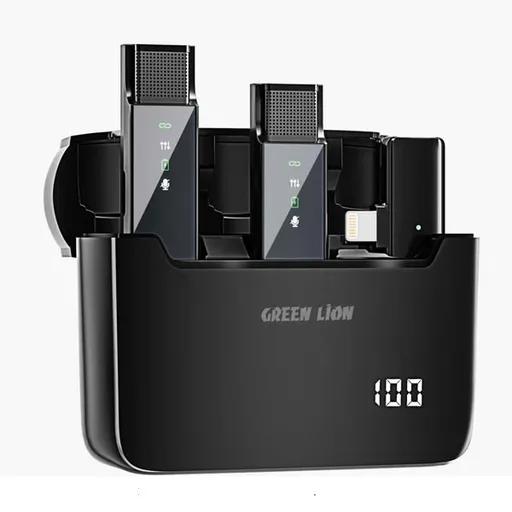 میکروفون یقه‌ای بی‌سیم دوتایی لایتنینگ گرین لاین مدل GN2IN1DDMLT-0