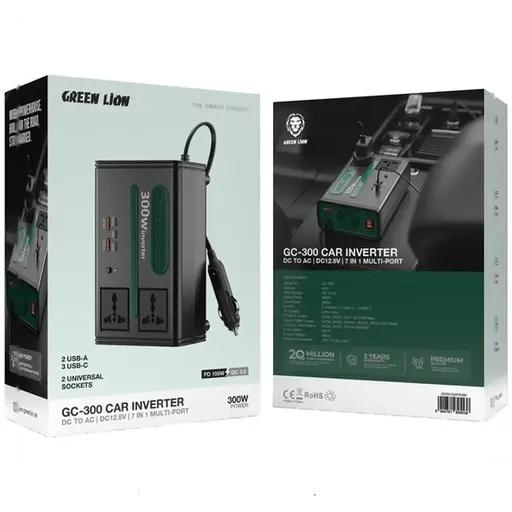 اینورتر خودرو 300 وات گرین لاین مدل GNGC300PIN-1