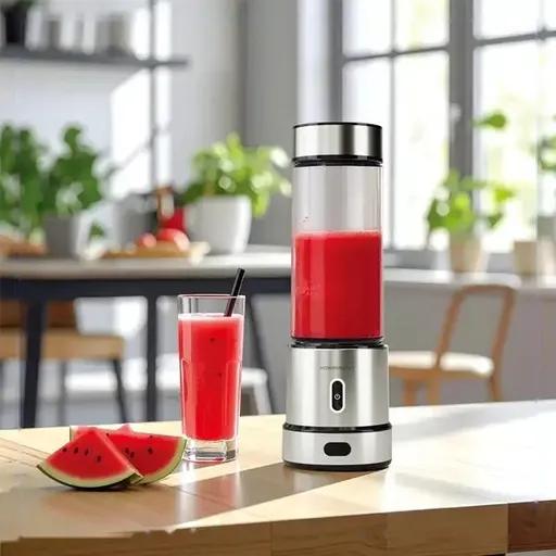مخلوط‌کن شارژی شیشه‌ای 450 میلی‌لیتری پاورولوژی مدل PWPBGNA16-1
