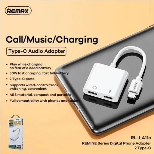 مبدل USB-C به دو USB-C ریمکس مدل RL LA11a-2